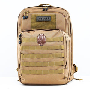 FUBU x Leatherback Gear Tactical One Bulletproof Backpack Leatherback Gear Coyote Tan Two Panels