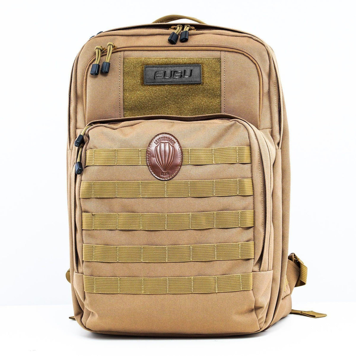 FUBU x Leatherback Gear Tactical One Bulletproof Backpack Leatherback Gear Coyote Tan Two Panels 